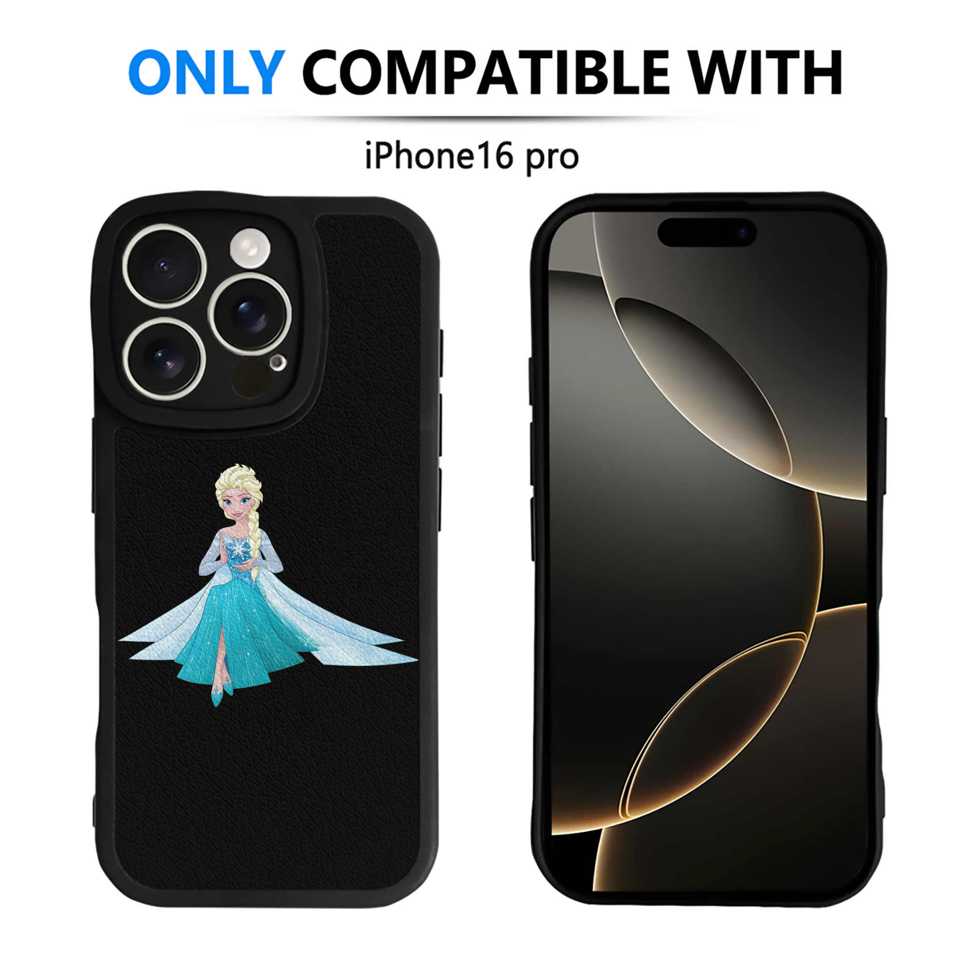 （画像用） アナと雪の女王 アンナ エルサ Frozen Anna Elsa 【iPhone 16シリーズ対応】シリコンスマホケース（レザー調） 材質：シリコン